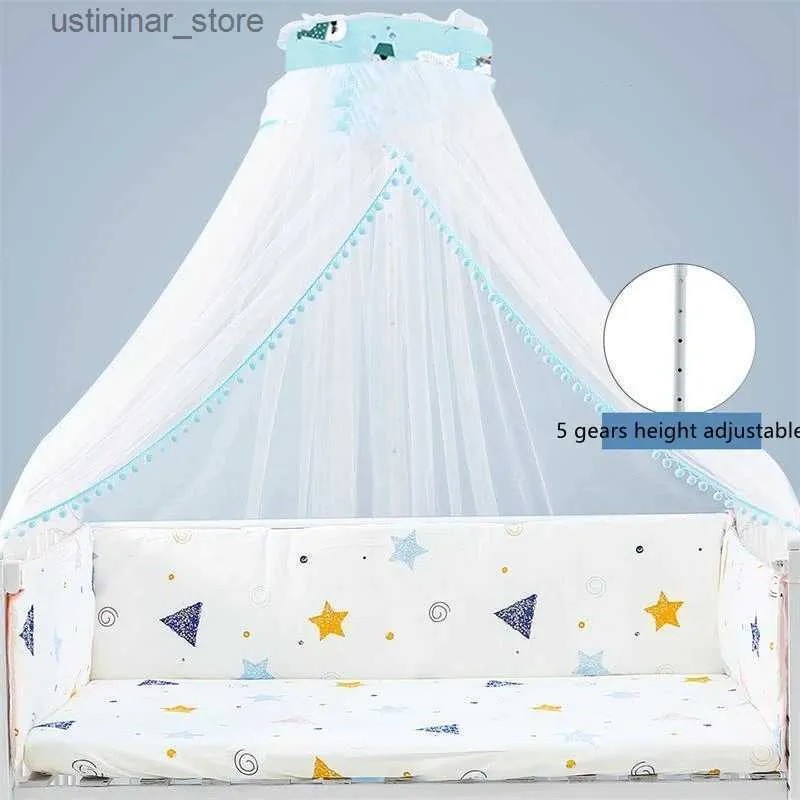 Baby Cribs Universal Crib Mosquito Net Cartoon Style Floor-to-Tak GASE NEW MOSQUITO NET SHADING SUMMER BABY MOSQUITO NET 5 Gear Justera L416