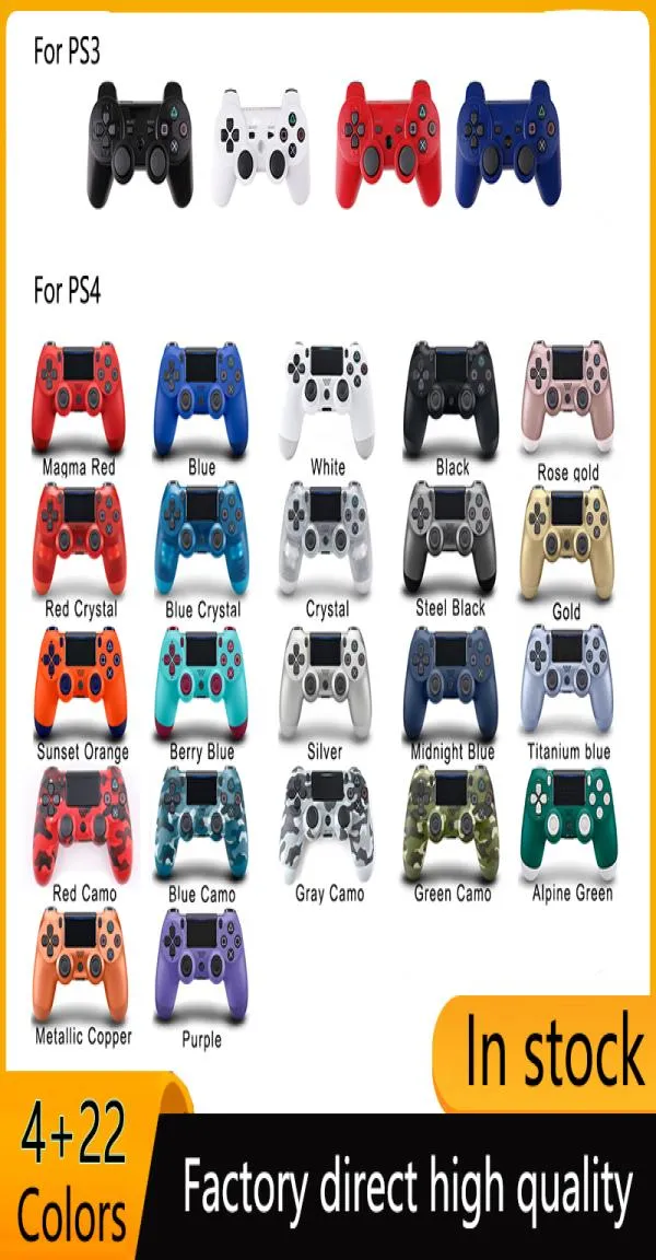 Bluetooth Wireless Controller do wibracji PS4 Sony Joystick GamePad Game Controllery Gra z logo z detalicznym B4520977