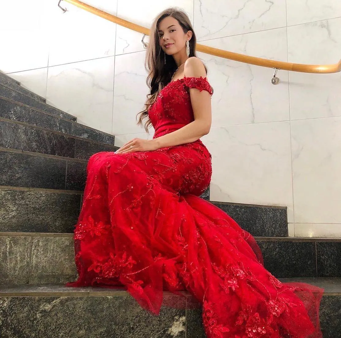 Robe Nuptiale De La Sirène En Dentelle, Élégante Robes De Bal De