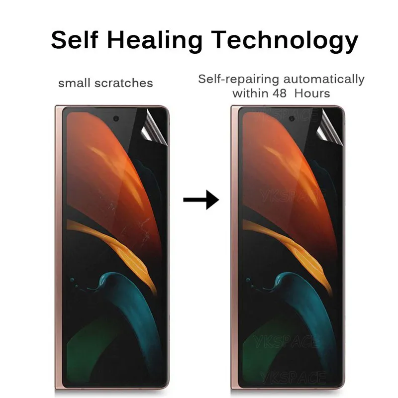 Invisible Front Back Soft Hydrogel Matte Film For Samsung Galaxy Z Fold 1 2 3 4 5 W22 W23 W24 HD Clear Frosted Screen Protector