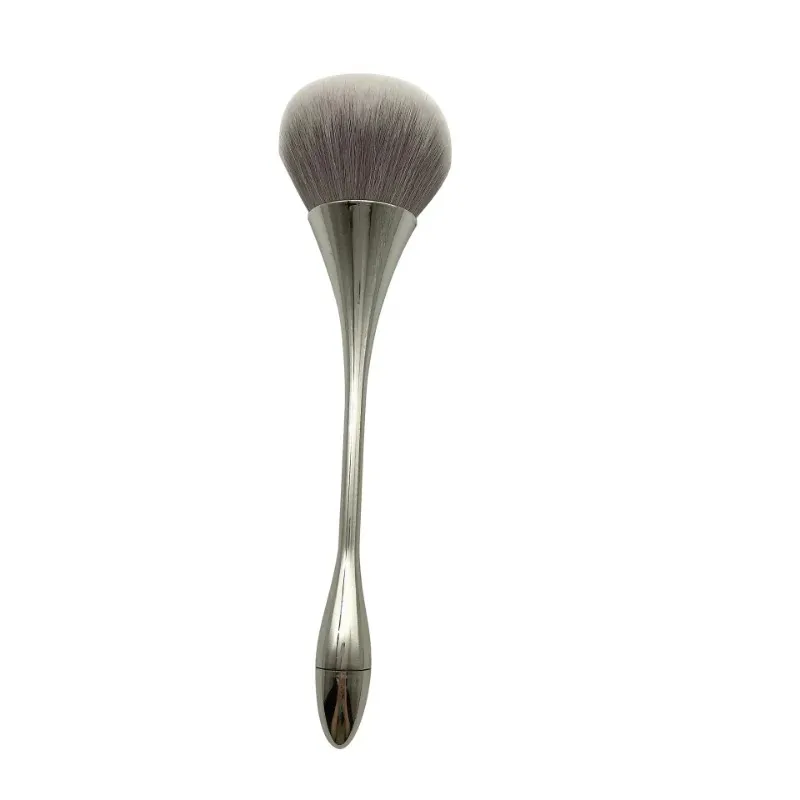 Minimalism Nail Brush For Manicure Art Soft Big Head Gel Polish Dust Cleaning Brushes Silver Nail Art Brush Nail Accesories Tool