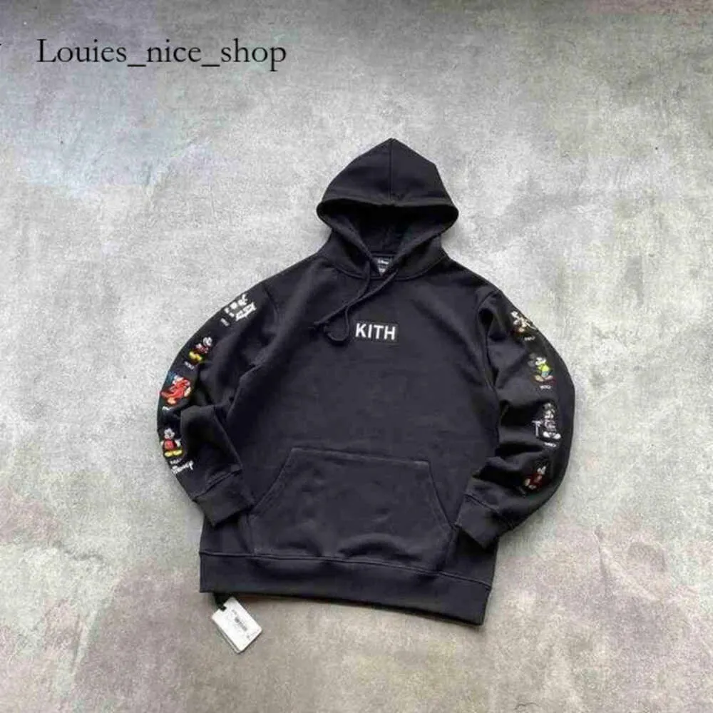 Kith Hoodie Top Kwaliteit Loose 24SS Hoody Kith kleding Autumn Sweater Men Natural Color Basketball SHIRTS Letter Stickers Sweatshirts Perfect voor jeans of shorts 788