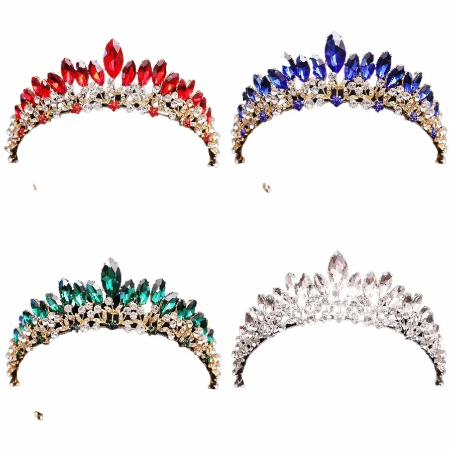 CRISTAL BIG CRISTAL Tiaras Coroa de casamento para noivas Mulheres Cabelo Cabeças Cabeça Princ Pageant Aniversário Presente P8TT#