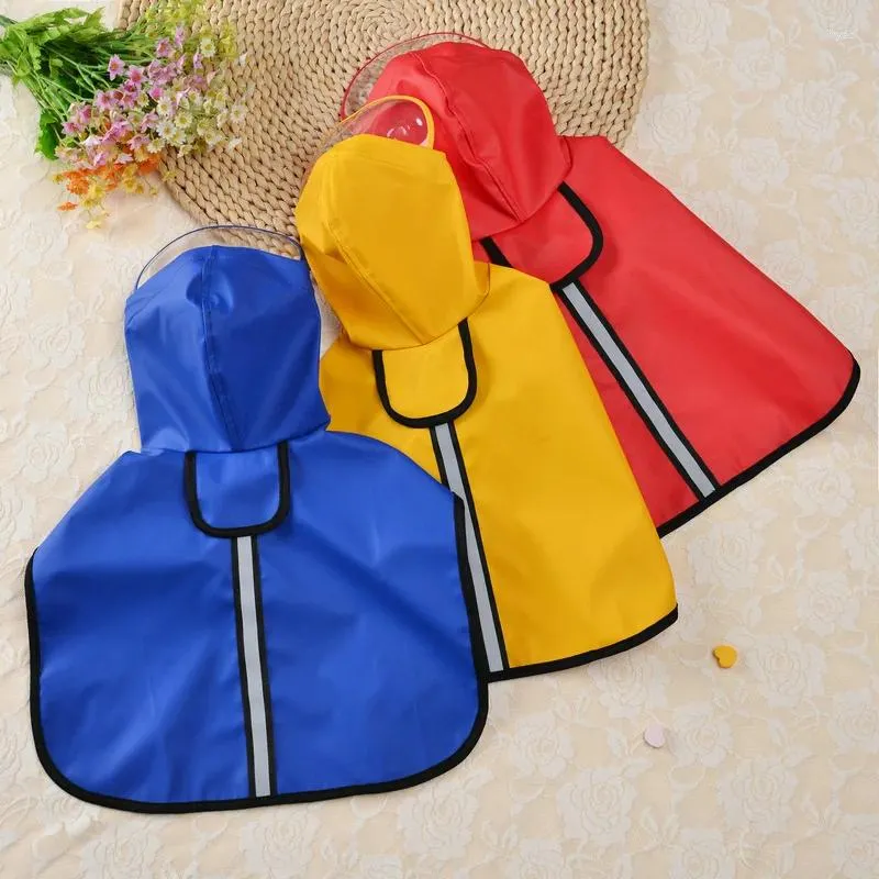Dog Apparel Cloak Raincoat Outdoor Pet Clothing With Brim Teddy Water Resistant Clothes Reflective Rain Coat For Small Medium Dogs