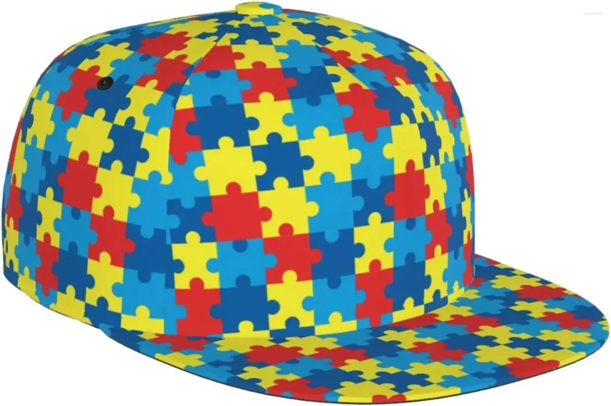 Boll Caps Autism Awareness Baseball Cap Män Kvinnor Justerbar Snapback Flat Brim Hip Hop Hatts