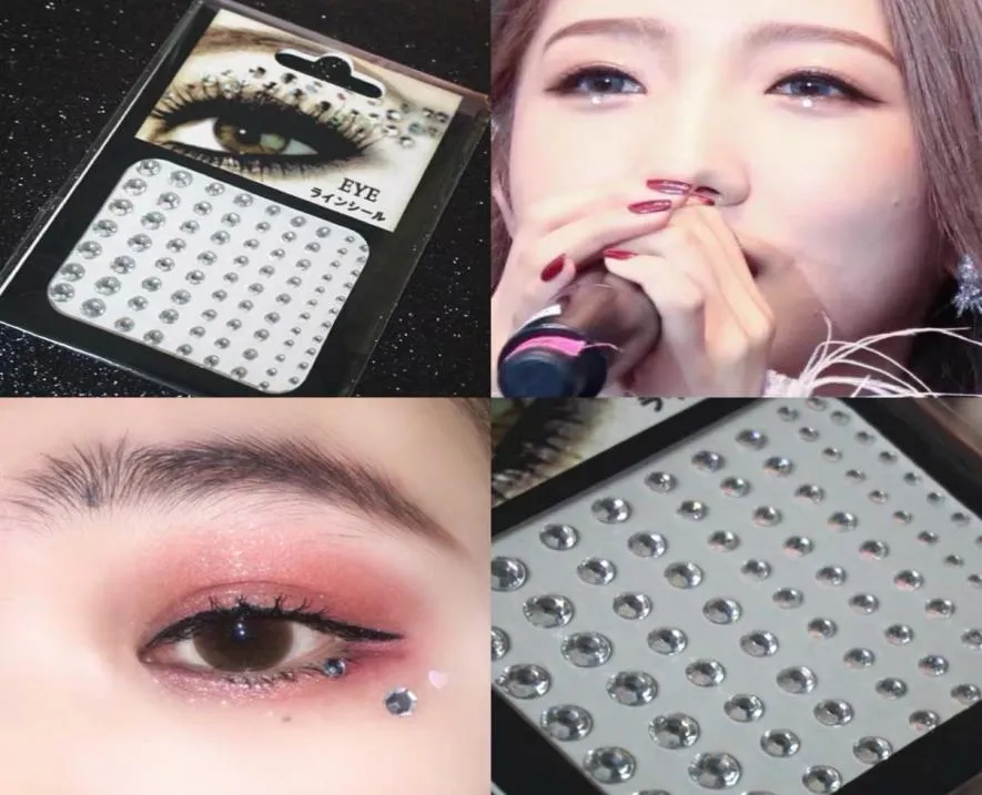 DIY Eye Brows Brows Paste Labead Lacemer Acrylaid Acryl Diamond Makerade Makeups Crystal Performance Performance Plack9816688