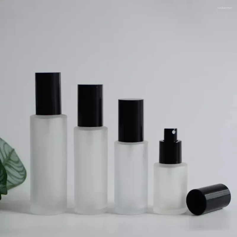 Storage Bottles Wholesale Empty Perfume Spray Bottle 20-120ml Refillable Fine Mist Frosted Glass Fragrance Alcohol Atomizer Cosmetic