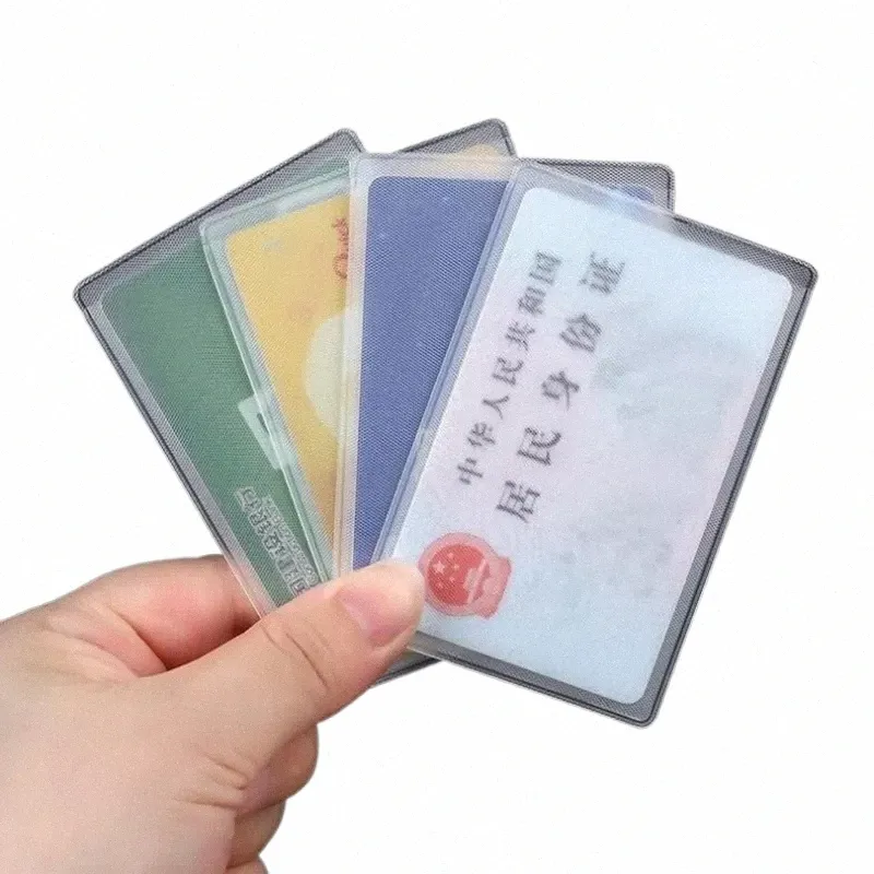 1/5/10pcs Set PVC Carte transparente Passeport Passport Cover Bus Busin Bank Bank Credit Id Cainer Protecteurs Holder J3JH # #