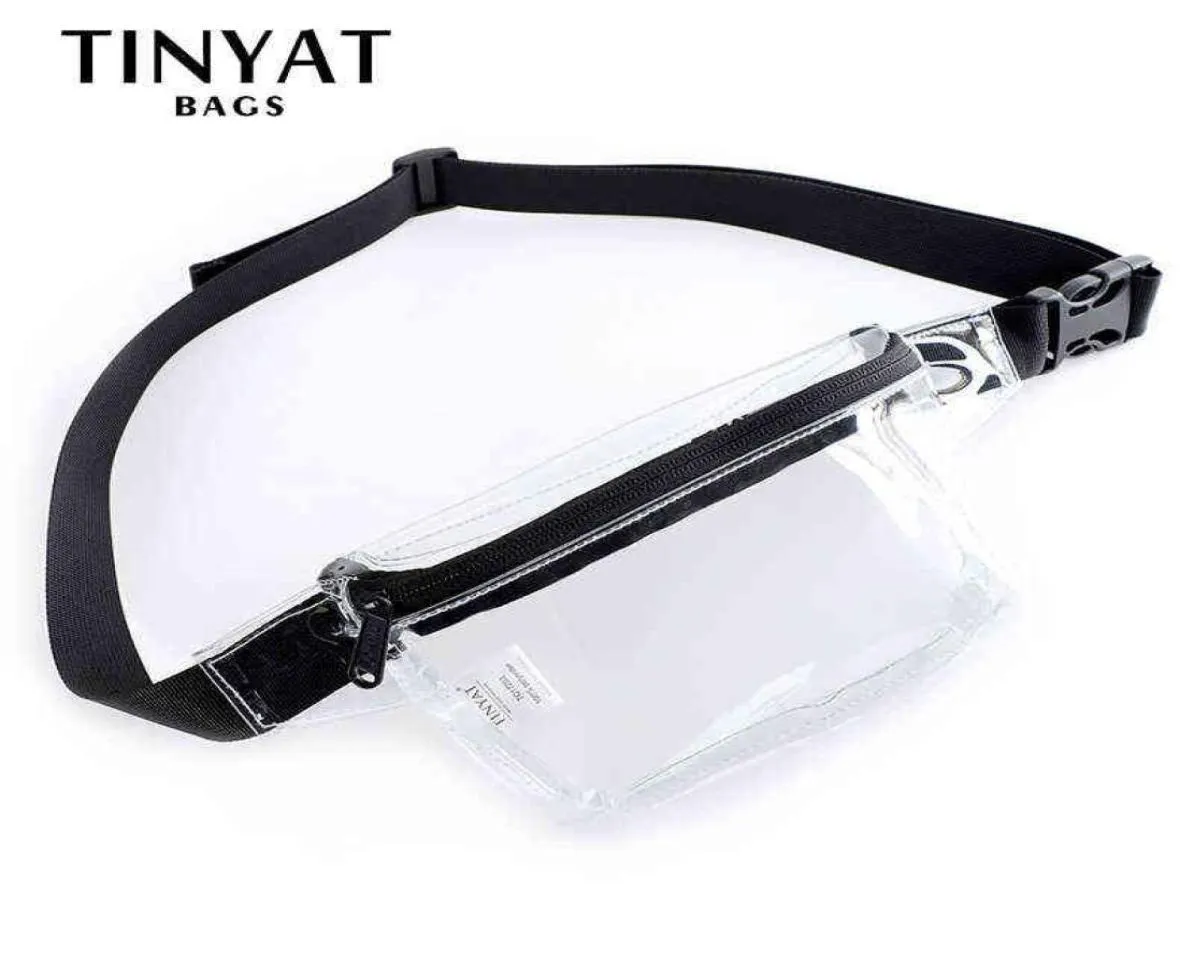 Tinyat Waist Sac Schech Women Money Téléphone PVC PVC FEMME CARY FEMANDE FANNY PACK HIP MEJELLY BANANA POUR GILLE transparente 21122812125674601911