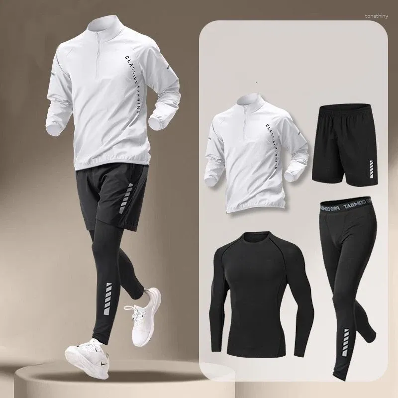 Treno masculino Morning Run Field Sports Training Running Stand Stand Collar Half Zipper Roupas de seca rápida T-shirt de mangas compridas