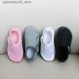 Sneakers Girls boys casual shoes baby shoes childrens barefoot sports shoes breathable mesh non slip soft soles kindergarten baby shoes Q240413