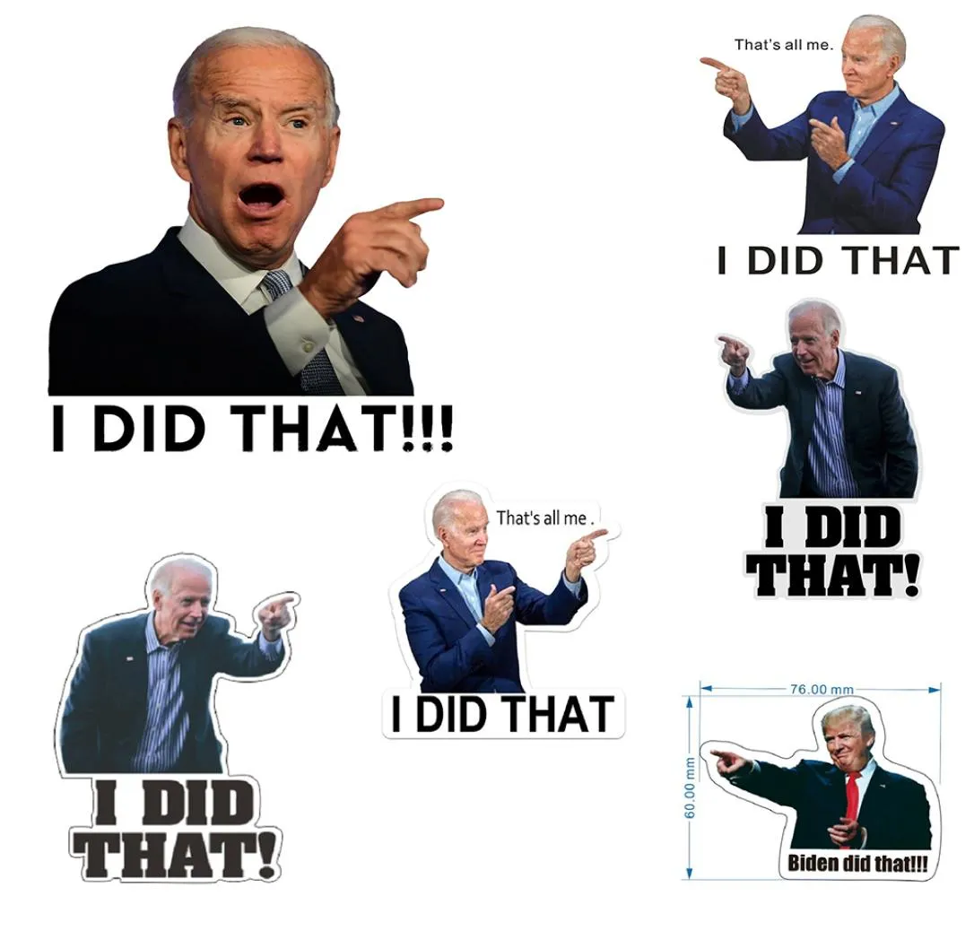 100 st Biden Jag gjorde att bilklistermärken Joe Biden rolig klistermärke DIY -affischbilar bränsletankdekoration Party Favor W012083078155