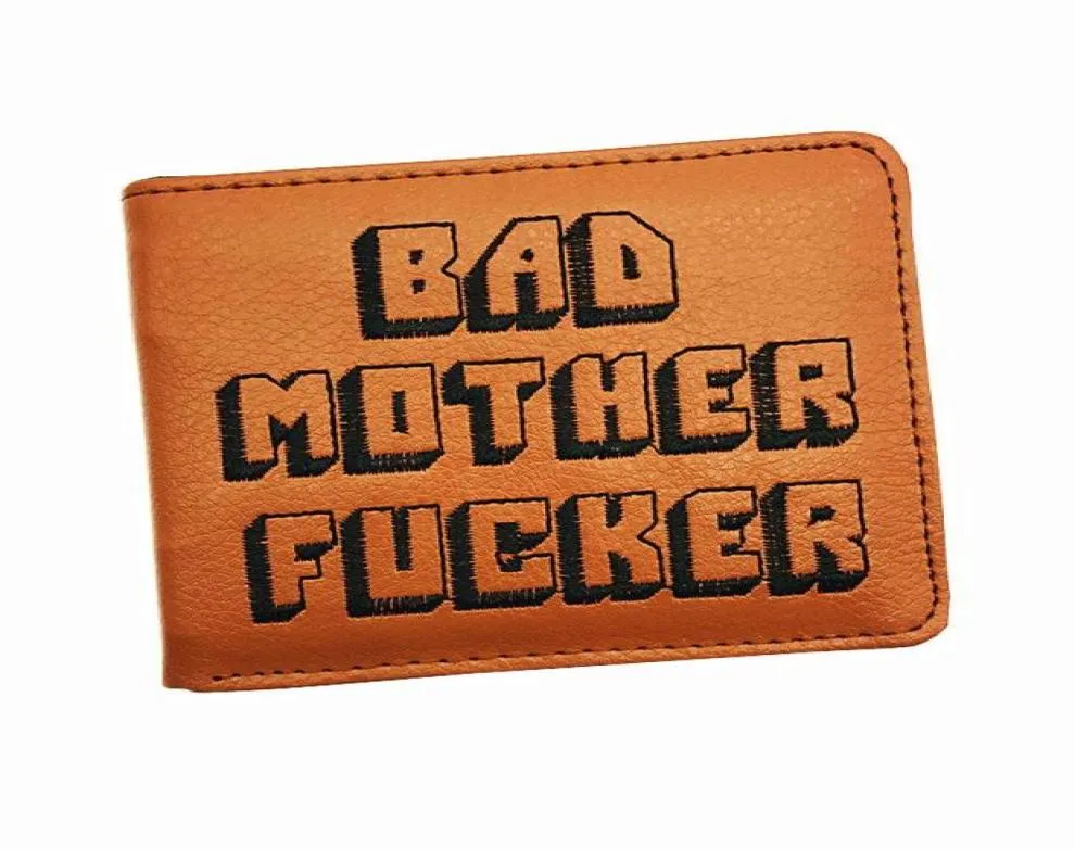 Whole New Design BMF Wallet Embroidery Logo Bad Mother Fcker Purse With Holder Men039s Wallets Drop1520572