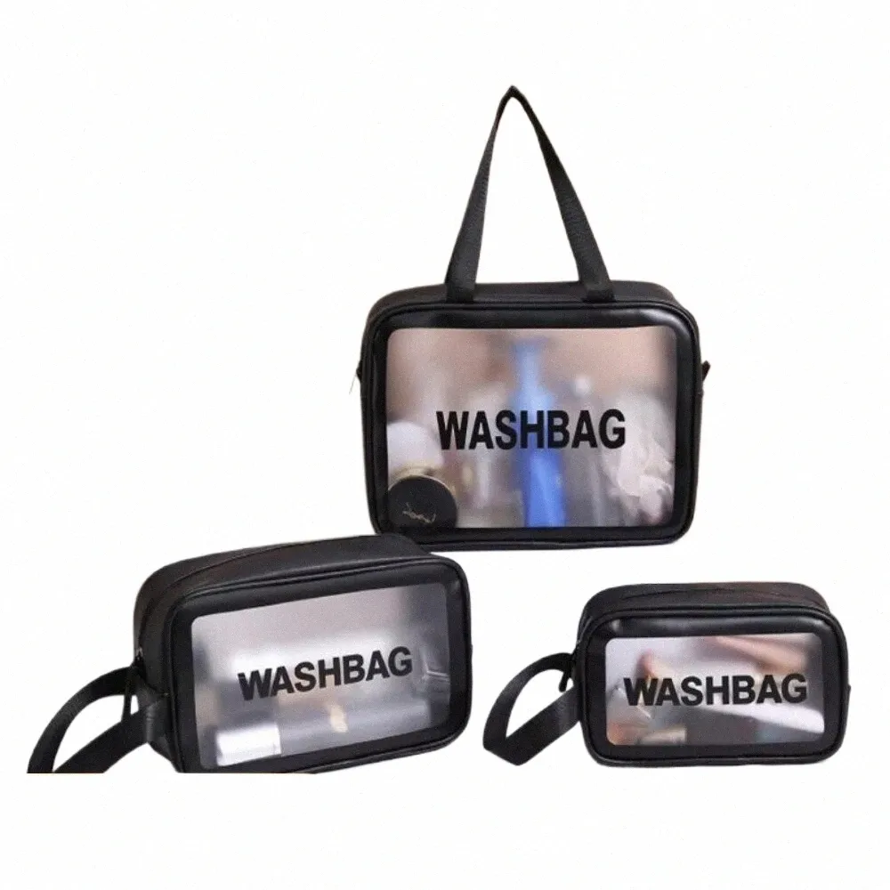 Portable Travel W Bag Female Transparente Waterproof Makeup Storage Case di grande capacità Organizzatore cosmetico Beauty Women Case S33X#