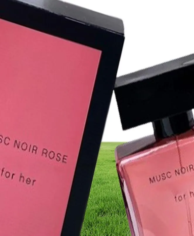 Diseñador Mujeres Perfume Musc Noir Rose para su fragancia EDP 100ml 33 Floz Good olor a dama larga Spray Fast Ship5505671