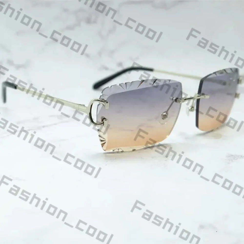 Occhiali da sole Fashion cornici Diamond Cut Uomini e donne Filo elegante C Designer di lusso Carter Sun Glasshi Guida Ossimi Outdoor Proteggi Gafas de Sol 244