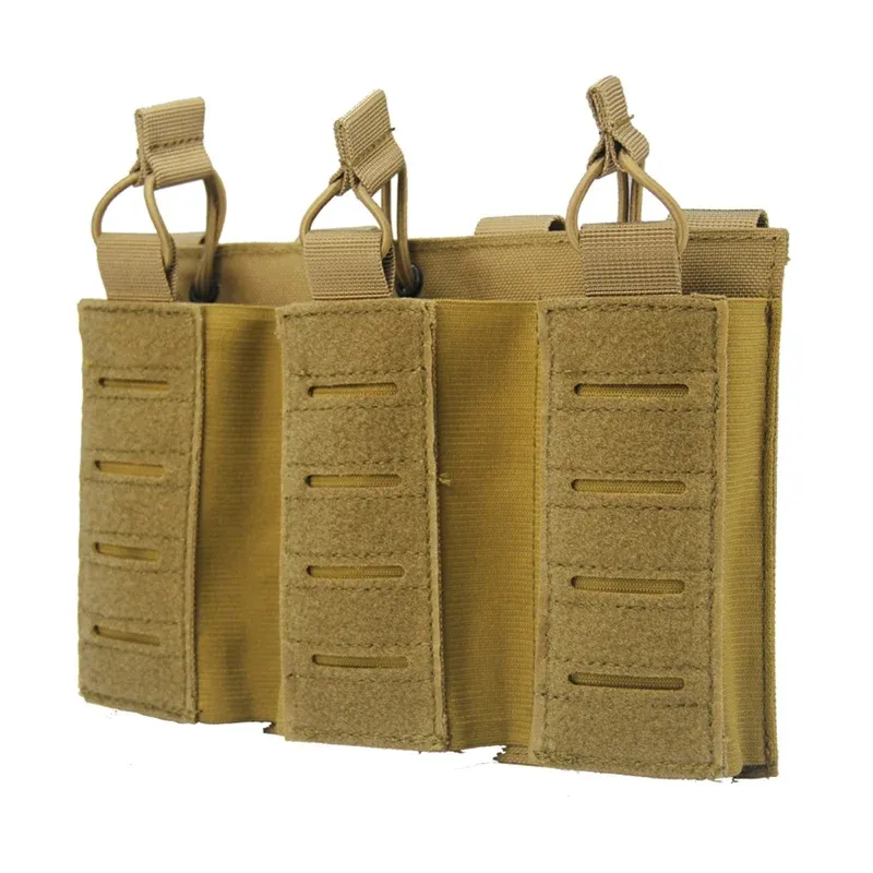 ملحقات Molle Mag Pouch مجلة تكتيكية حقيبة مرنة Opentop Triple Mag Pouch حامل حامل M4 M14 M16 AK AR Hunting Camping