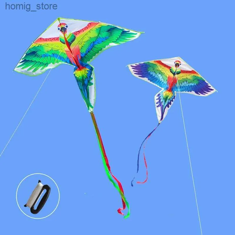 Yongjian Kite Parrot Kite for Kids and Adults Animal Kites for Outdoor Games and Activities Kite Single Line With Flying Tools Y240416