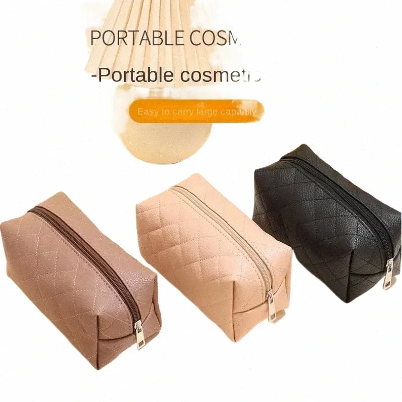 Grote reis cosmetische tas voor vrouwen lederen make -uporganisator vrouwelijke toilettaskit zakken make -up case opslagzak luxe damesbox 54WJ#