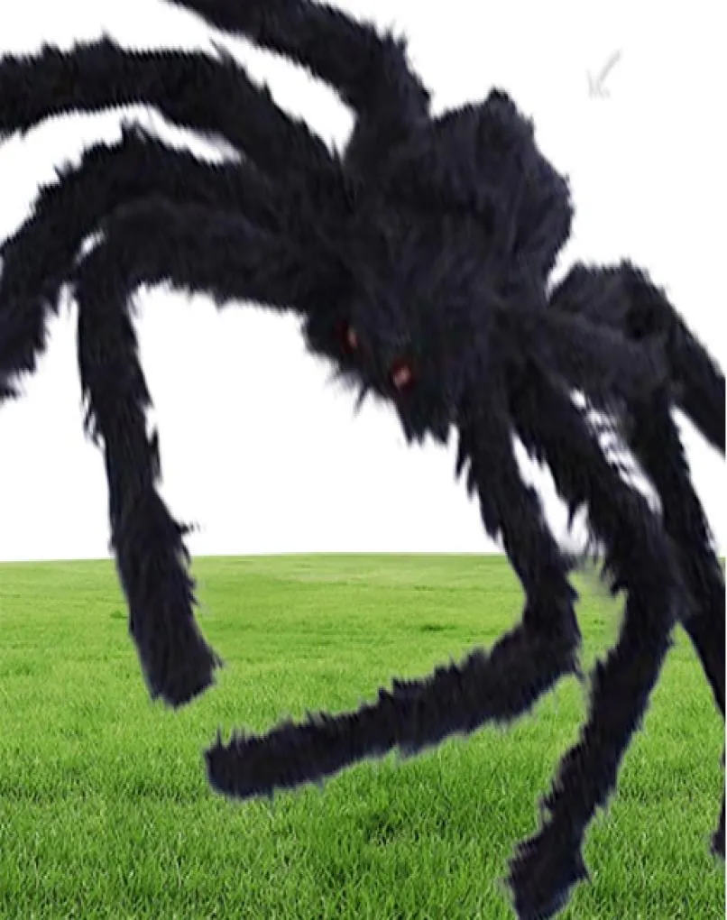 Pour la fête Halloween Decoration Spider Black Haunted House Prop Intérieur Géant extérieur 3 taille 30cm 50cm 75cm3443962