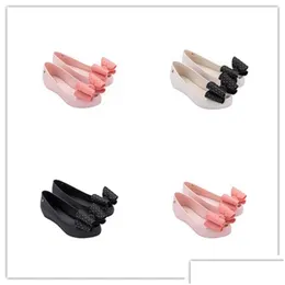 Sandals Mini Melissa Big Bow Jelly Shoes Girls Fashion Sister Summer Kids High Quality Princess Beach Hmi045 220409 Drop Delivery Baby Dhhkz