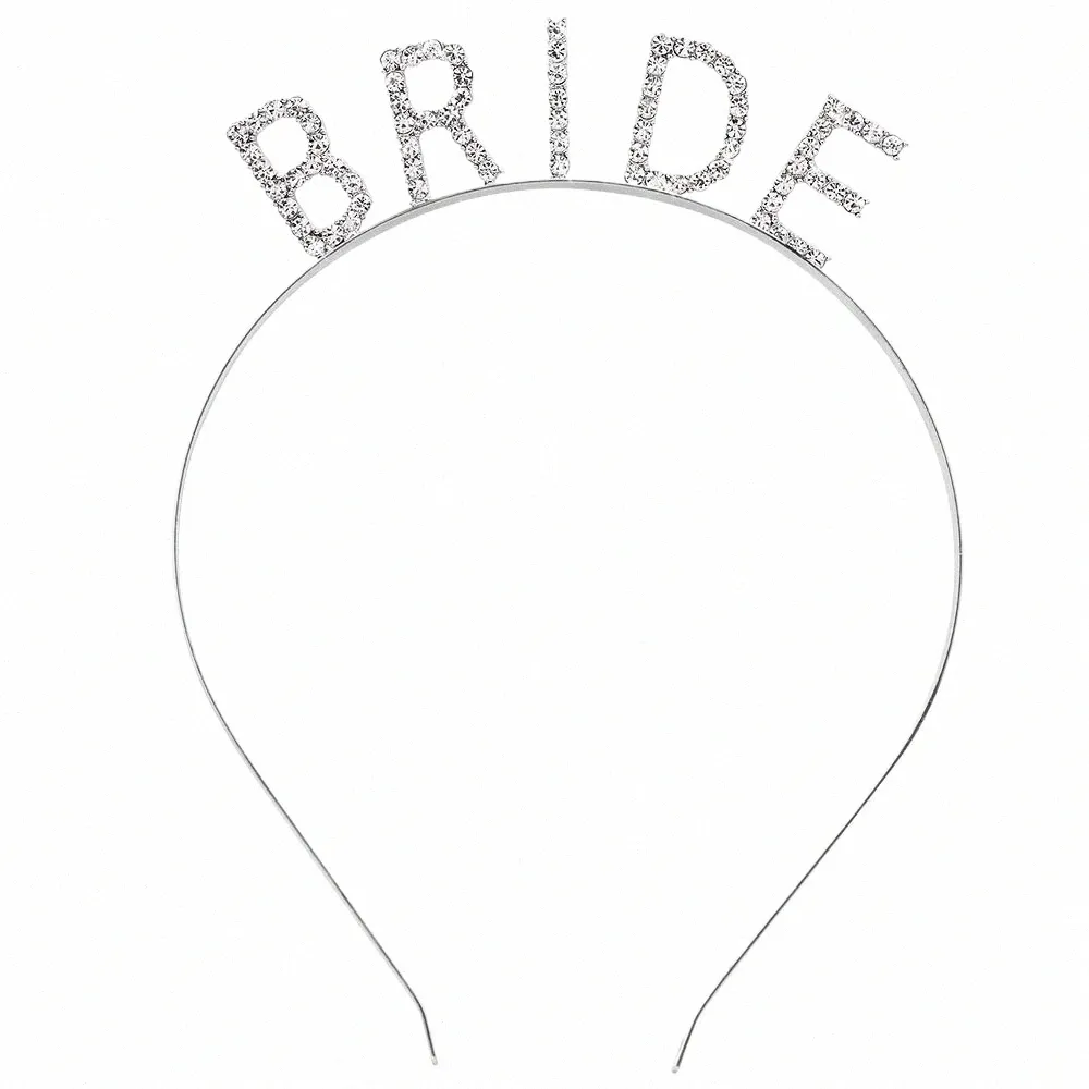 bride letter rhineste alloy headband Bridal Headwear Wedding Accory bachelorette party headband s8MW#