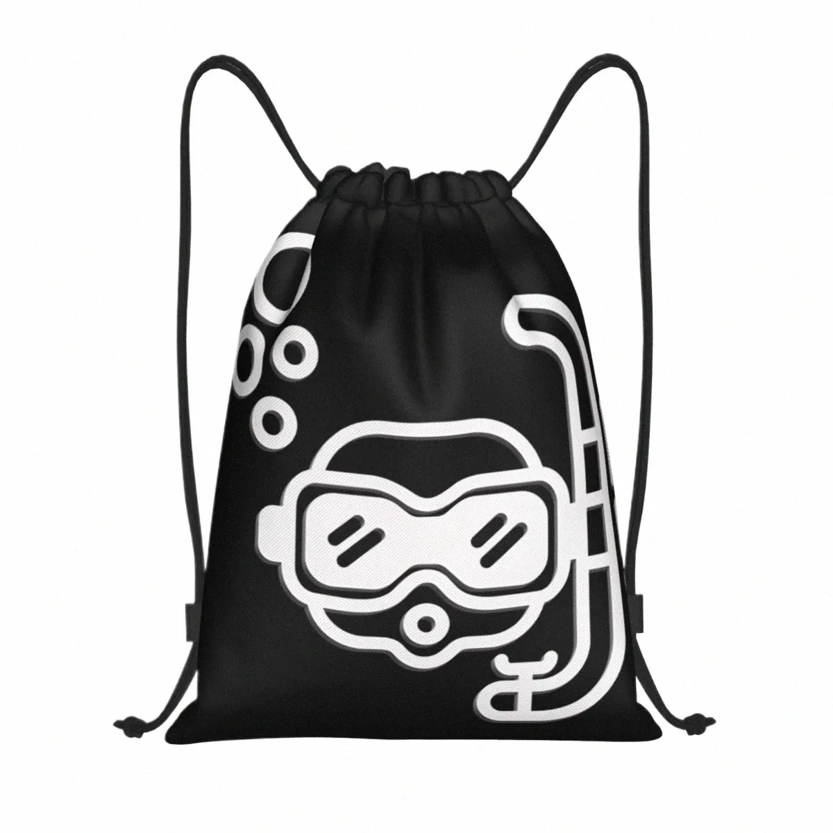 Anpassad dykning scuba Sea Emblem Glasögon Symbol DrawString Bag for Training Yoga Ryggsäckar Kvinnor Män dyker Sport Gym Sackpack M95D#