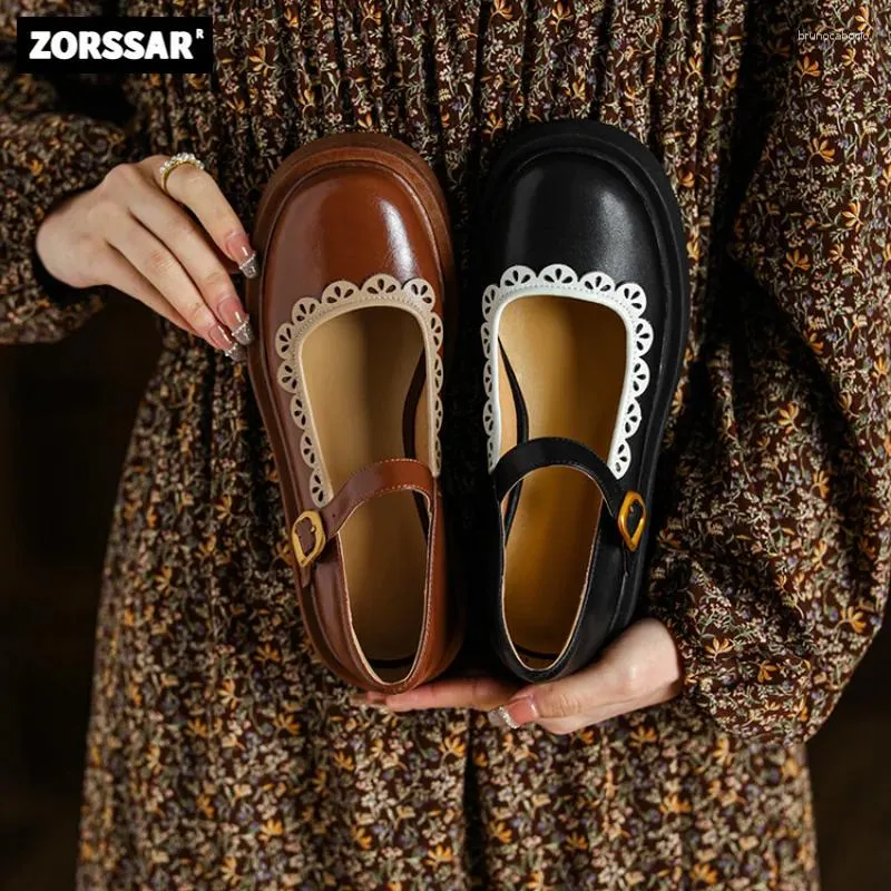 Casual Shoes 2024 Summer Brand Women Flats Fashion Round Toe Shallow Mary Jane Soft Ballet Slingback