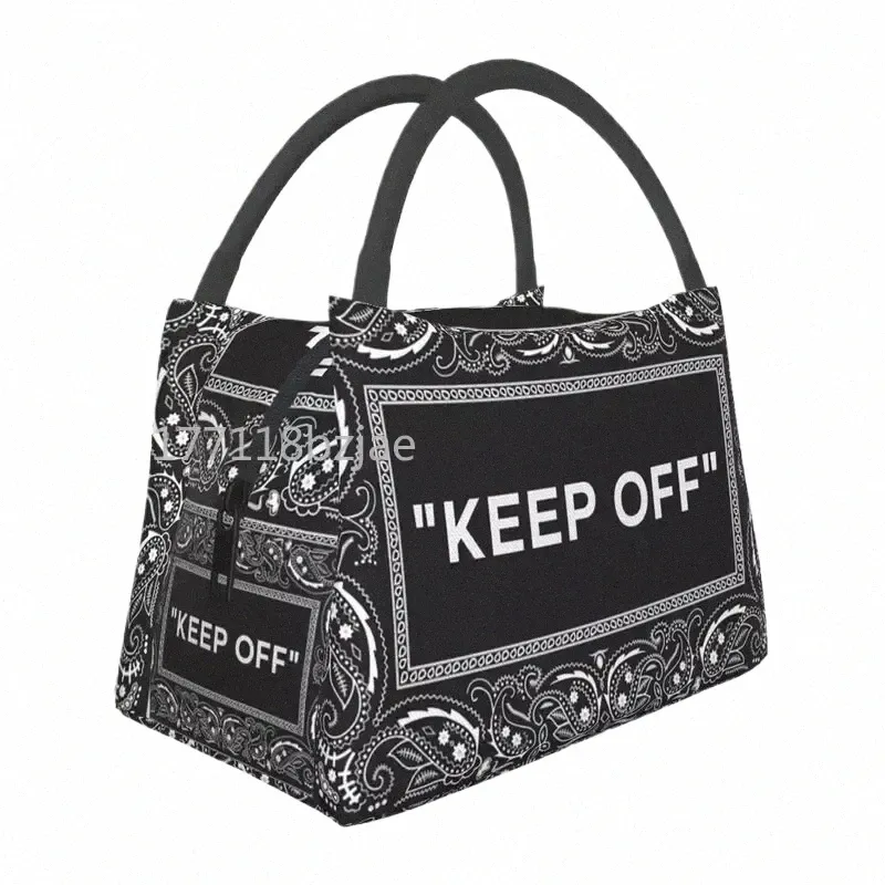 keep OFF Insulated Lunch Bags for Outdoor Picnic Hype Rug Pattern Leakproof Thermal Cooler Bento Box Women C2ar#