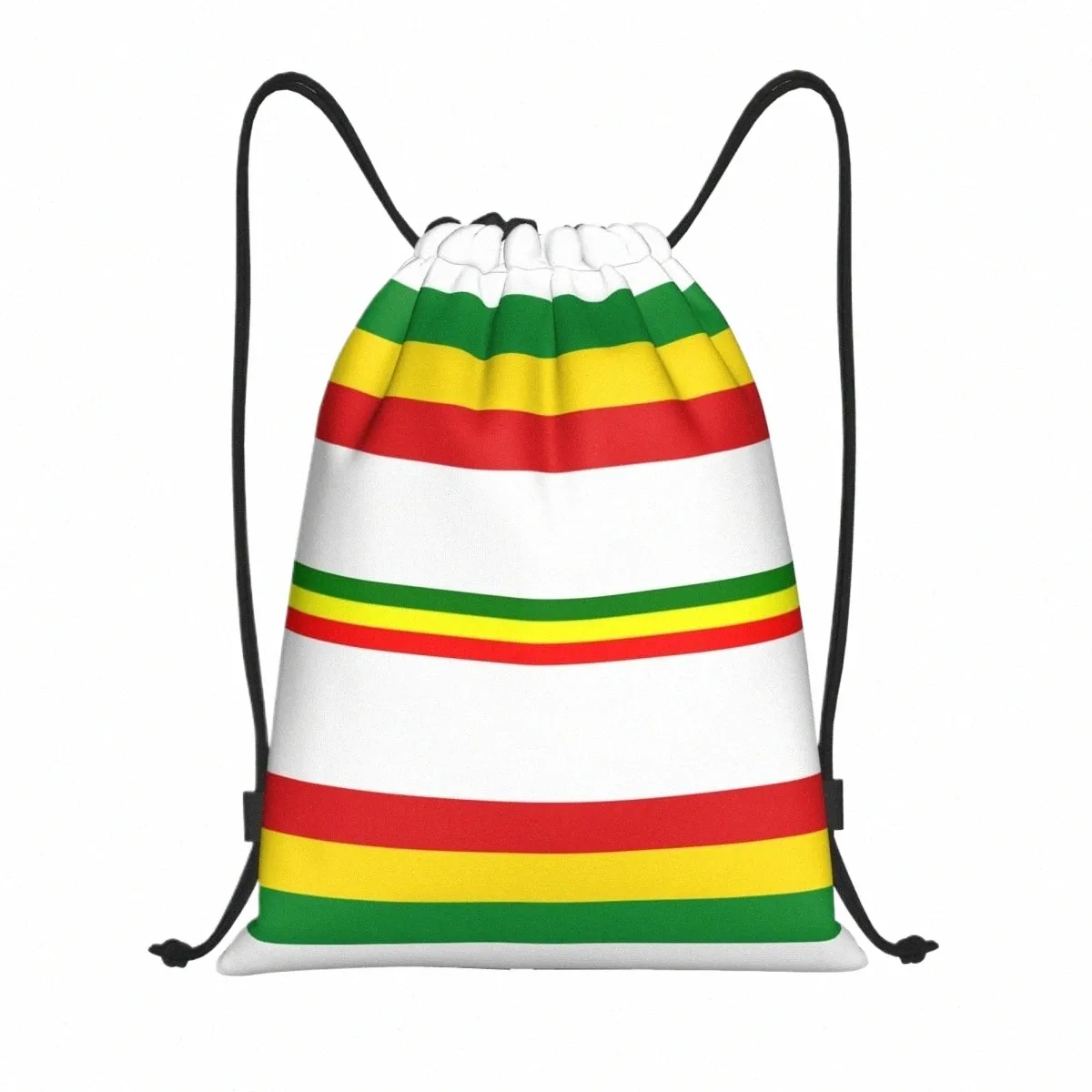 Aangepaste Rasta Stripe Rasta Drawring Bag Men Women Lichtgewicht Jamaicaanse sportgym opslag Backpack O5J5#