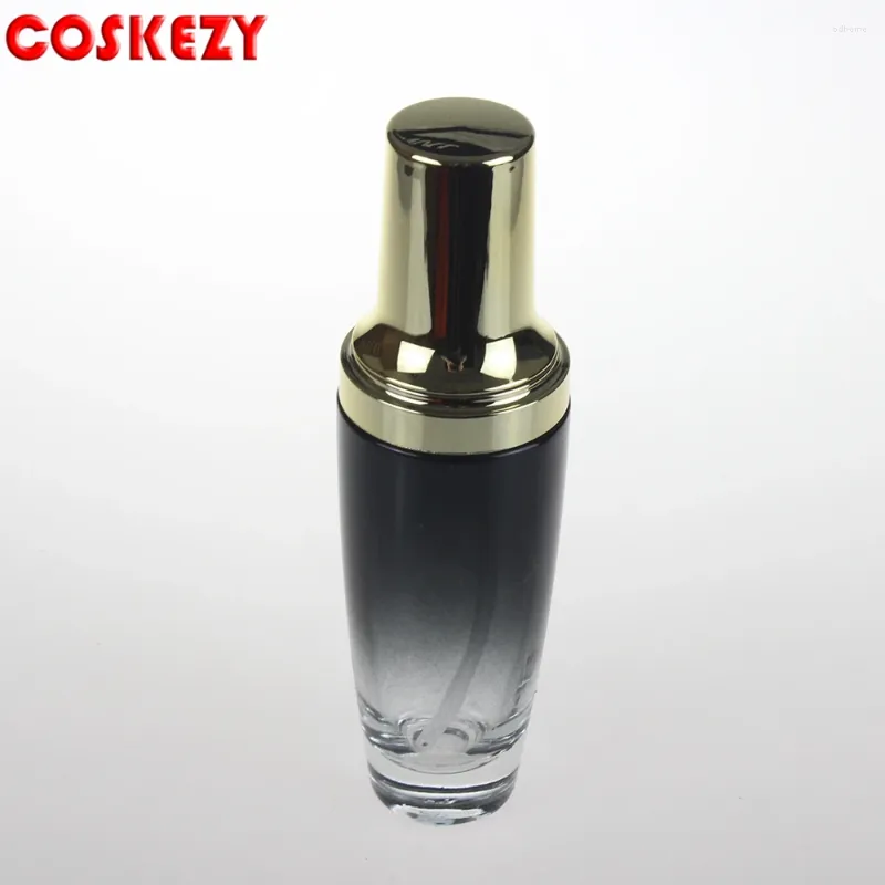 Storage Bottles China Supplier 50ml Glass Lotion Bottle With Aluminum Cap For Personal Skin Care Packaging