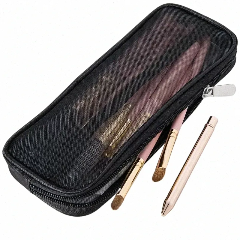 makeup Brush Travel Case Cosmetic Toiletry Bag Organizer for Men Women Beauty Tools Mesh Kit Pouch W Storage Accories T4zB#