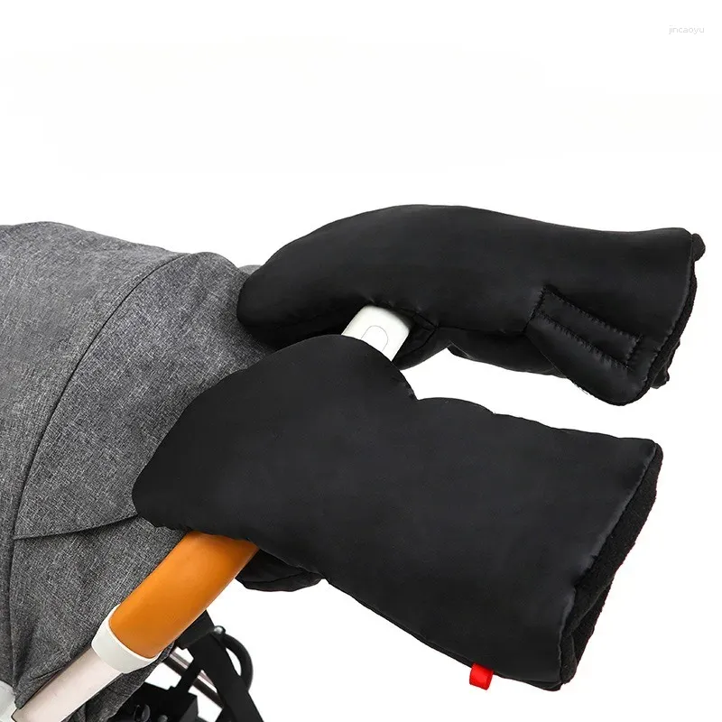 Części do wózka Czarne wodoodporne wózki ciepłe rękawiczki Mitt Baby Powóz Zimowy ręka akcesoria