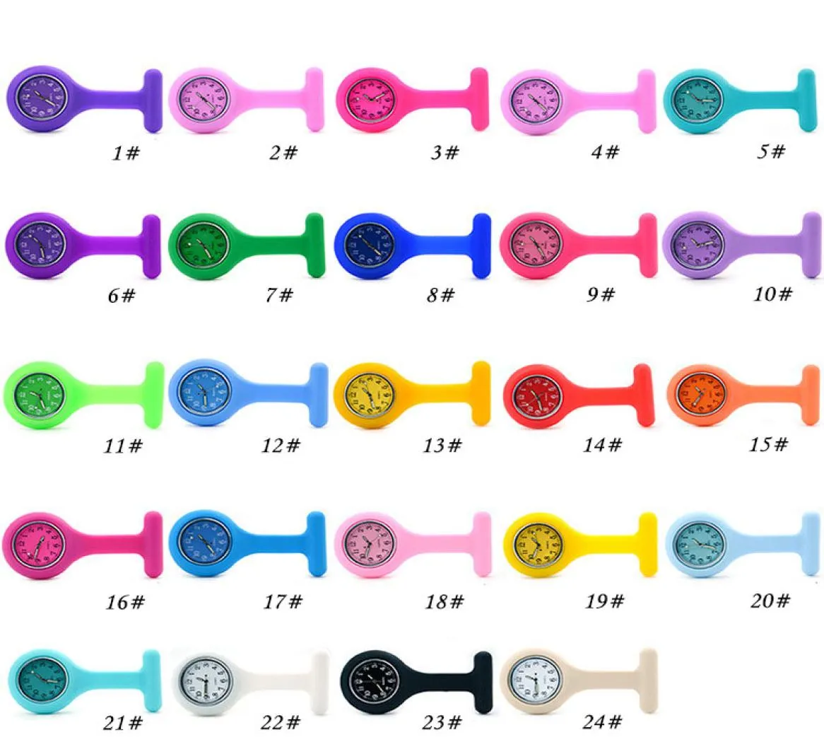 الموضة عالية الجودة الساعات السيليكون ممرضة الجيب الجيب طاولة صدر دبوس معلقة طاولة معلقة
