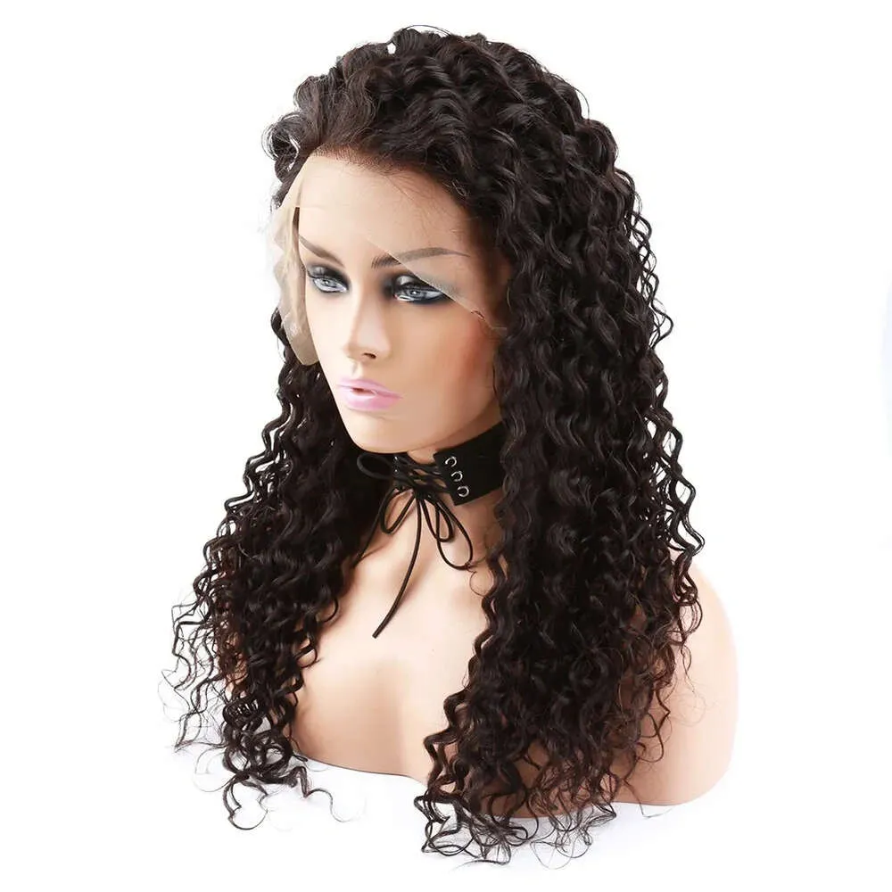 Front Curly Human Virgin Remy Wigs HD Transparent full handgjorda osynliga hela lyslösa spetsar peruk före plockad 130% 150% Bella hårförsäljning 99 8