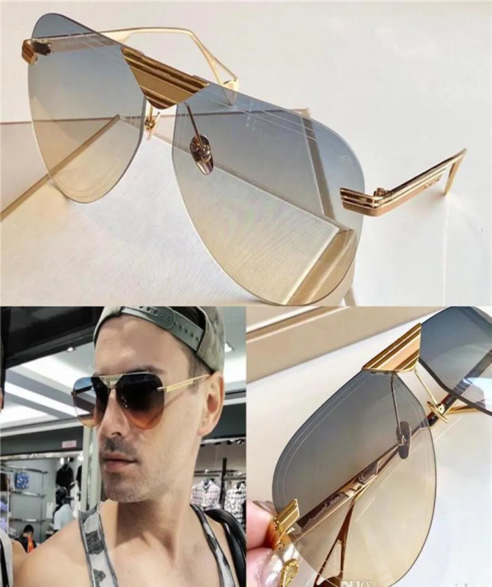 Top Men Eyewear Car Designer Sunglasses Sungasses Outdoor Semi Rimlesssun Glasse Classic UV400 Sunglasses carré sans cadre avec le boîtier AE9149948