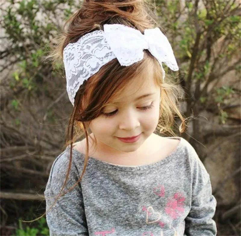 Baby Hair Accessories Toddler Cute Girl Kids Bow Hairband Turban Headband Headwear Lace Bowknot Girls Hairband