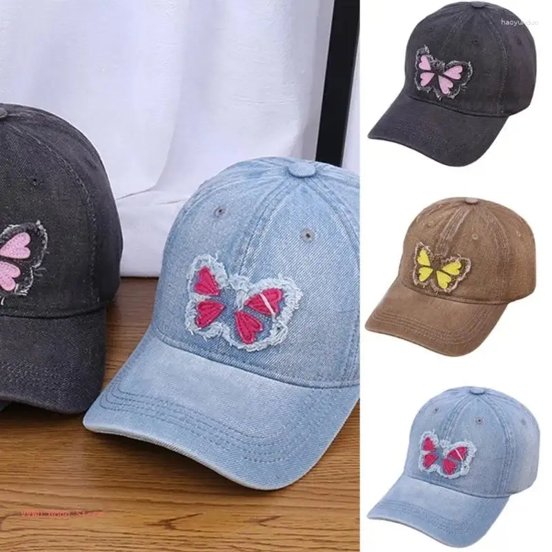 Bollkåpor Butterfly Decals Baseball for Girl Women Casual Sunproof Hat