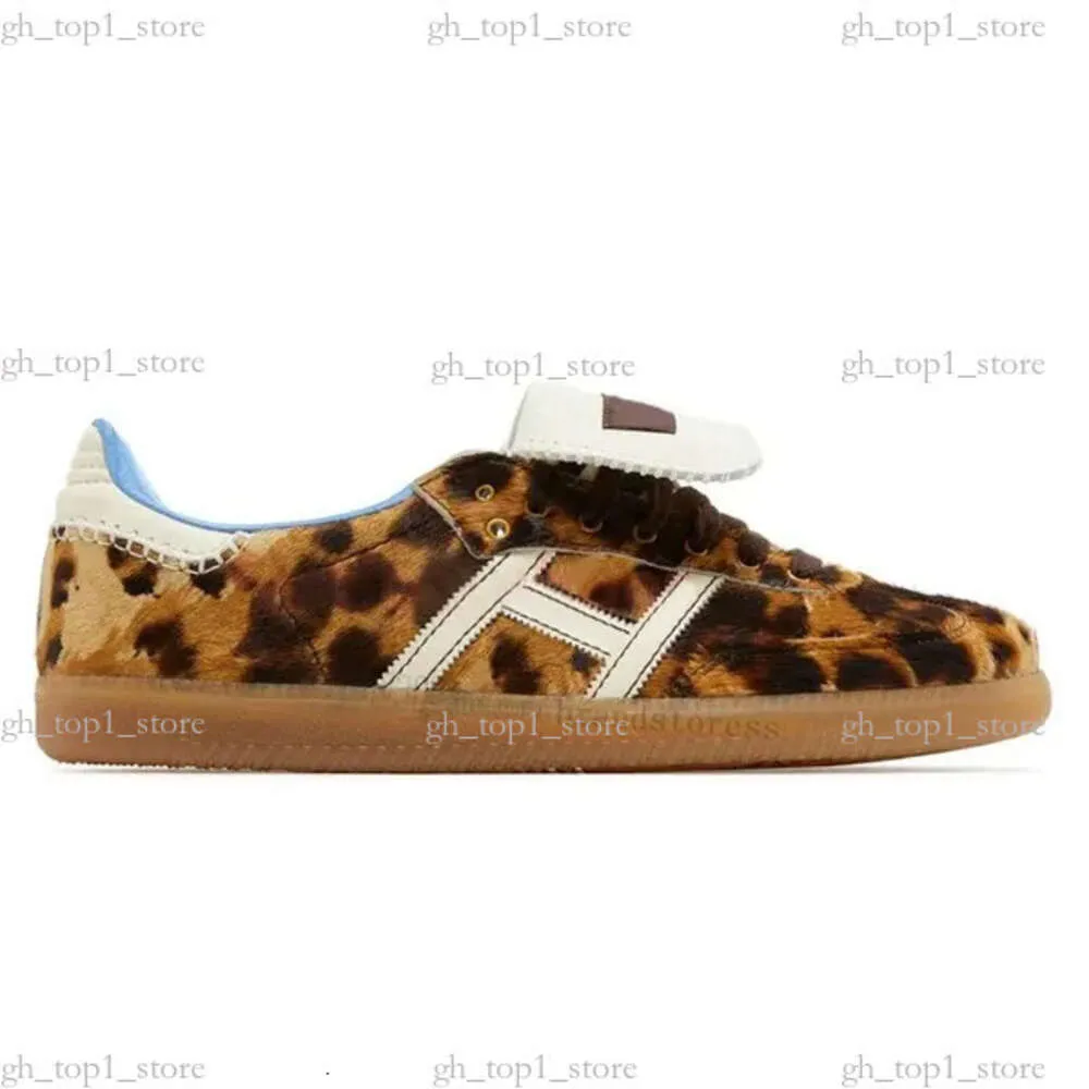 Designer Shoes Wales Bonner Leopard Print Shoes Spezial Womens Mens Shoes Sporty And Rich Handball Brown Pink Silver Metallic Luxury Sports Sneakers Trainers 2498