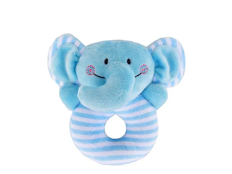 Baby Rattle Toys Cute Soft Stuffed Cartoon Animal Handle Plush Doll Music Rattle Toy Newborn Handbells