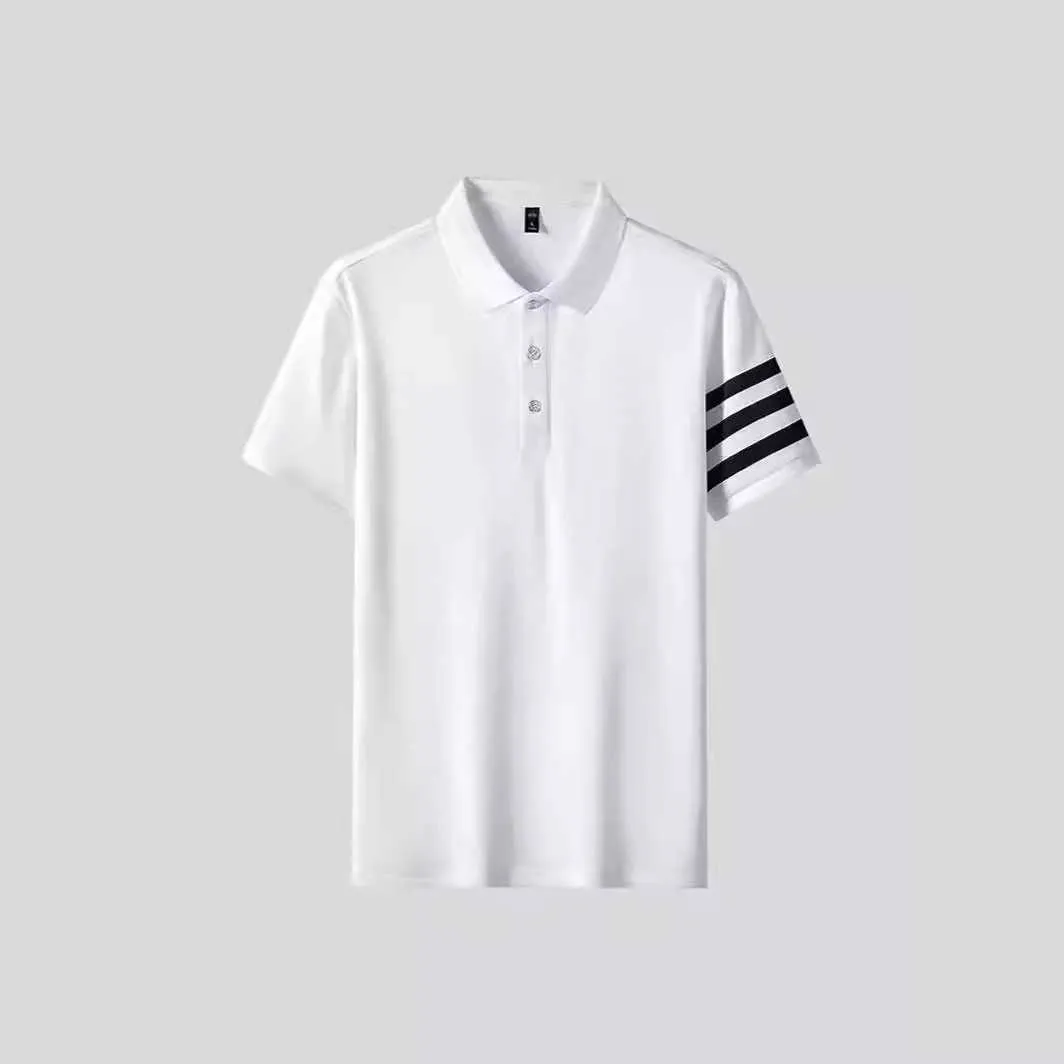 Polos de manga corta para hombres Ligero de lujo e informal Summer nuevo Camiseta de solapa de manga corta para hombres sueltos y modernos para la moda superior