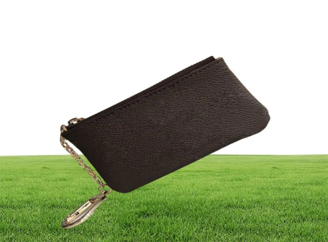 Bolsa de moda Bag Bag Bag Keychain Whole Leather For Women Billetera corta Tarjeta de billetera Mujer Puente clásica de la cremallera 621495718
