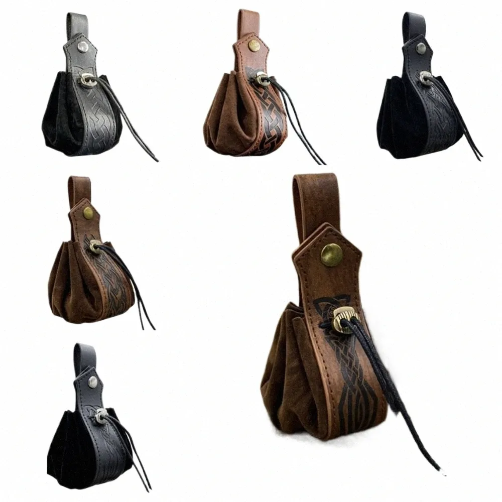 Portez quotidien steampunk soot-coussin Sac à courroie médiévale sac nordique portable sac à bands de taille viking style imperméable sac de taille h2lh #