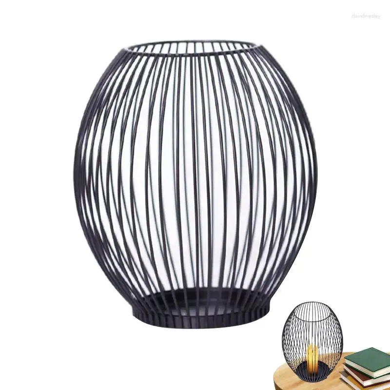 Candle Holders Wire Lanterns Decorative Oval Holder For Pillar Candles Vintage Stand Indoor Outdoor Events Parties