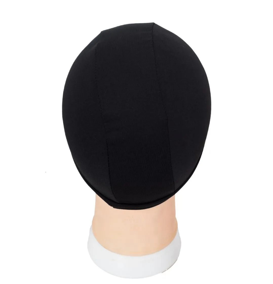 8pcs Caps de tecelagem Spandex Dome Wig Cap para fazer Wigs Black Weave Cap invisible Hair Net Nylon Stretch Wig Net Cap2311600