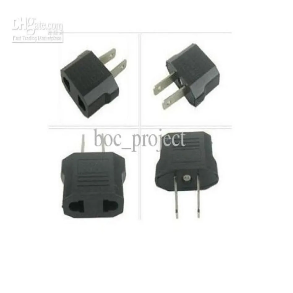 EU AU to US AC power plug adapter travel converter new black 100pcslot3847519