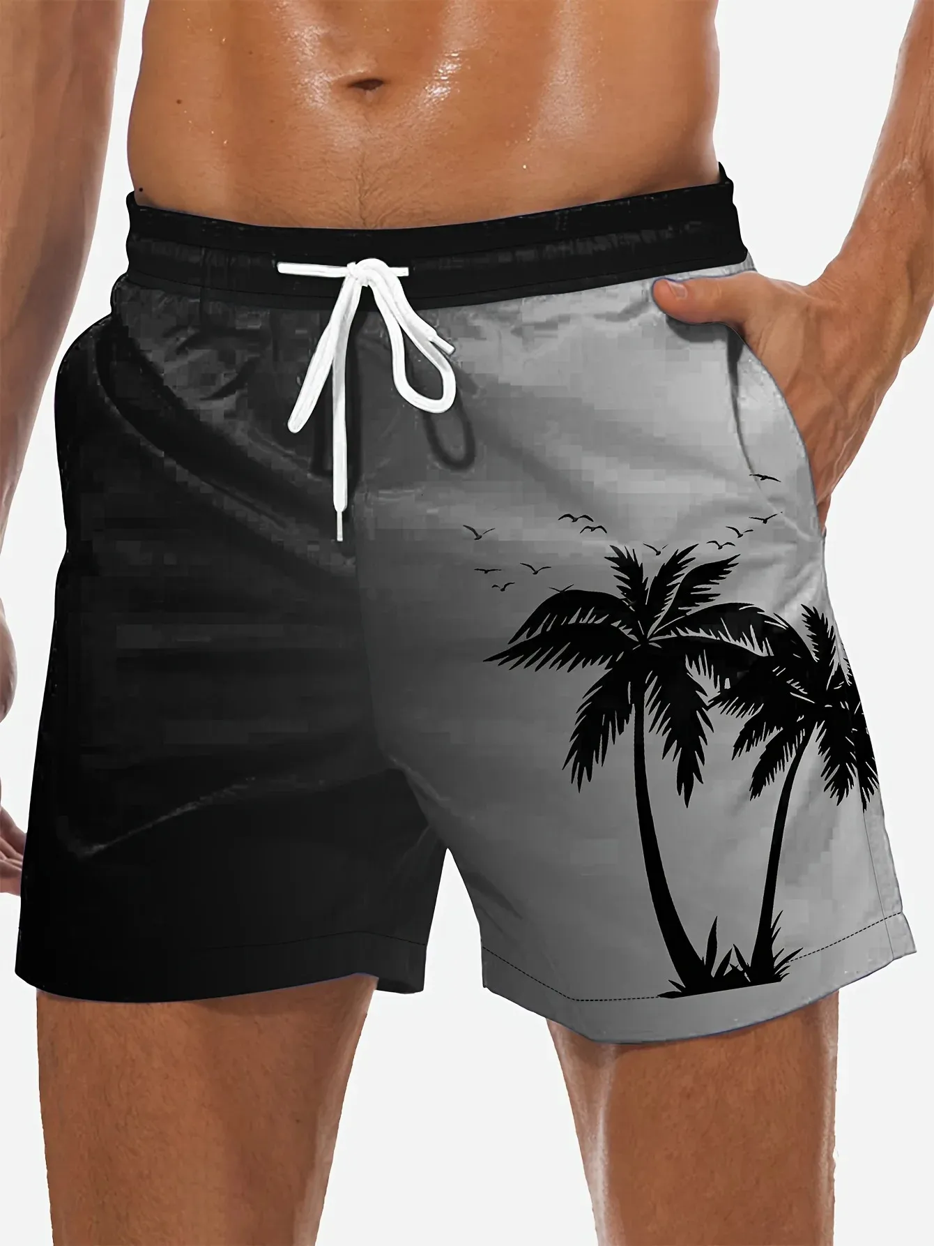 Mentes de plage en vrac Shorts à crampons rapides à la noix de coco sec pour les femmes d'été hommes 3d imprimé sport surdimensionné décontracté 240403