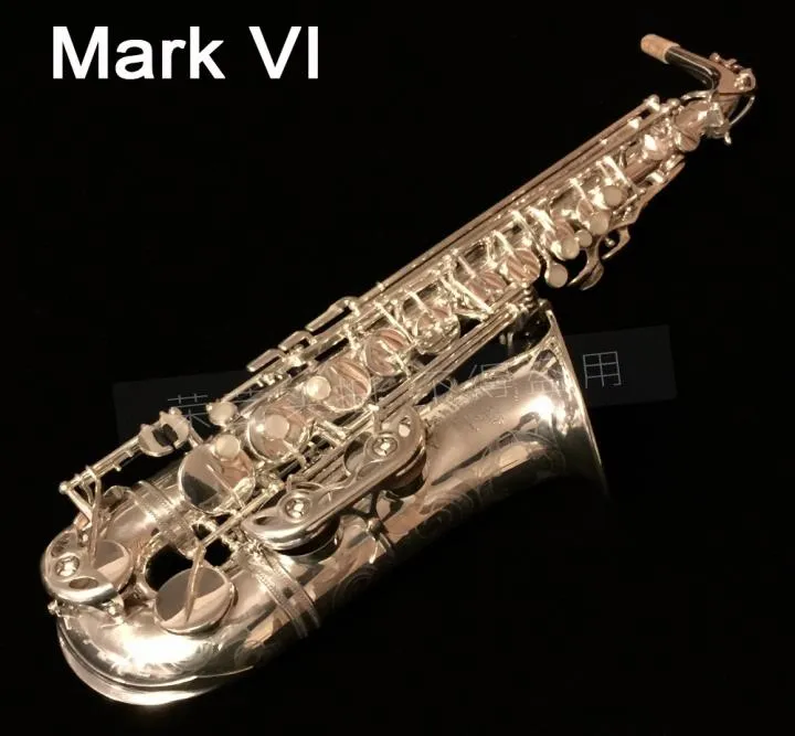 علامة عالية الجودة VI 1958 Alto Saxophone Silver Plated Copy 99 نفس eB e الأصلي sax1253418