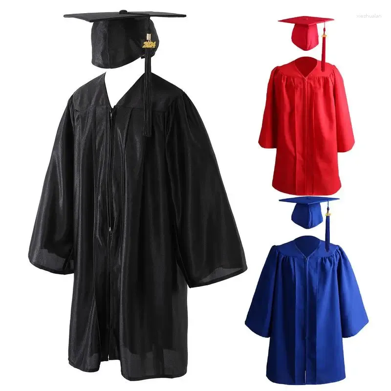 Set di abbigliamento per bambini di laurea in costume asilo per bambini abito da cappuccio per la scuola materna