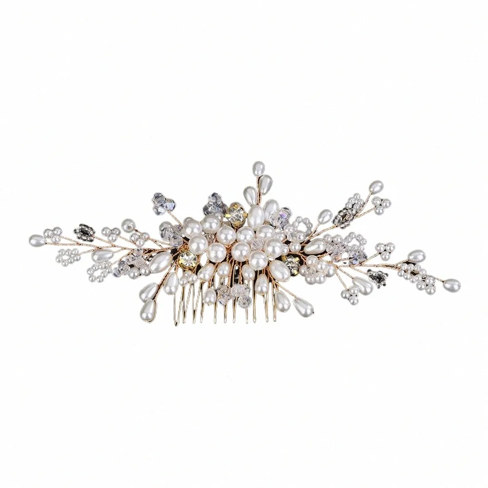 crystal Bridal Headwear Pearl Hair Comb Headpieces Wedding Hair Accories For Women Ehineste Head Jewelry Elegant Fascinator Z8bt#